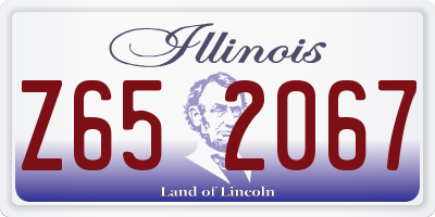 IL license plate Z652067