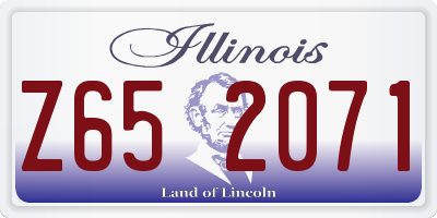 IL license plate Z652071