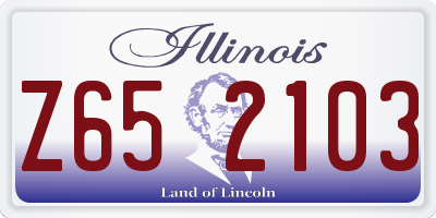 IL license plate Z652103
