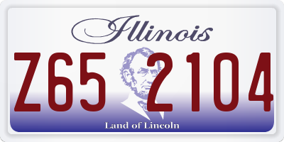 IL license plate Z652104