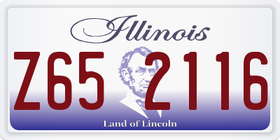 IL license plate Z652116