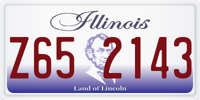 IL license plate Z652143