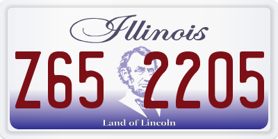 IL license plate Z652205