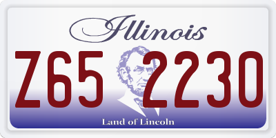 IL license plate Z652230