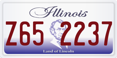 IL license plate Z652237