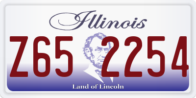 IL license plate Z652254