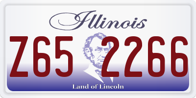 IL license plate Z652266