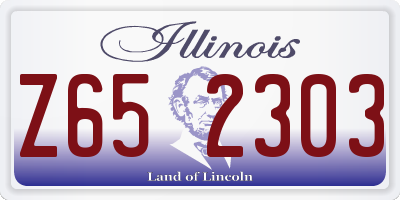 IL license plate Z652303