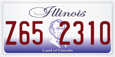 IL license plate Z652310