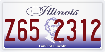 IL license plate Z652312