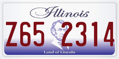 IL license plate Z652314