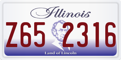 IL license plate Z652316