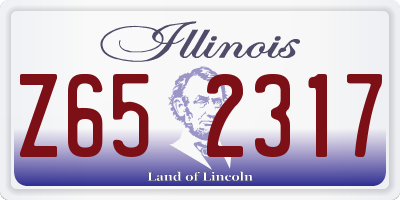 IL license plate Z652317