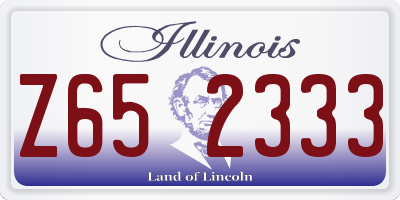 IL license plate Z652333