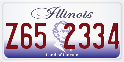 IL license plate Z652334