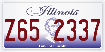 IL license plate Z652337