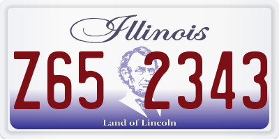 IL license plate Z652343