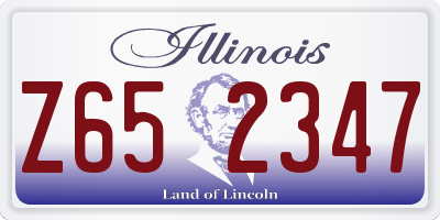 IL license plate Z652347