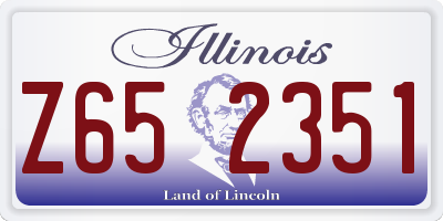 IL license plate Z652351