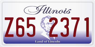 IL license plate Z652371