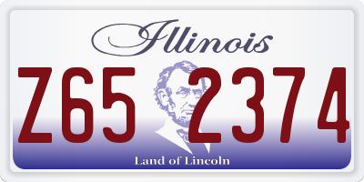 IL license plate Z652374