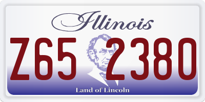 IL license plate Z652380
