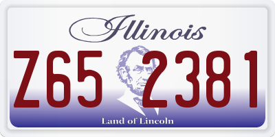 IL license plate Z652381