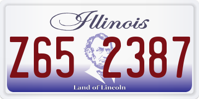 IL license plate Z652387