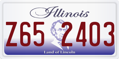 IL license plate Z652403
