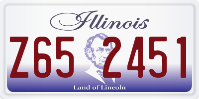 IL license plate Z652451