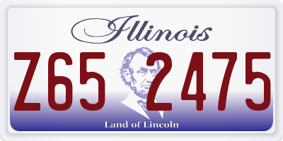 IL license plate Z652475