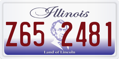 IL license plate Z652481