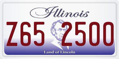 IL license plate Z652500