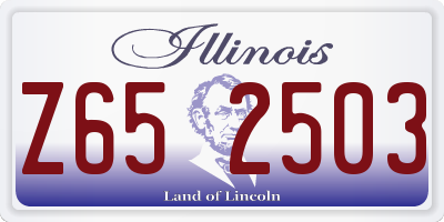 IL license plate Z652503