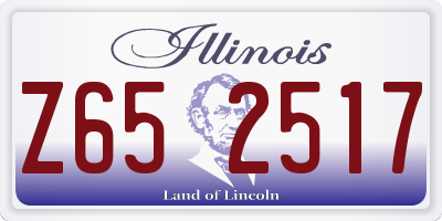IL license plate Z652517