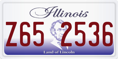 IL license plate Z652536