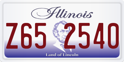 IL license plate Z652540