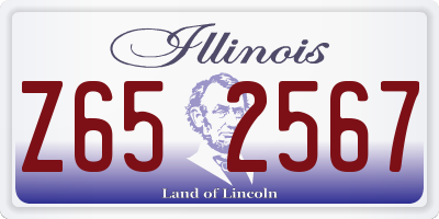 IL license plate Z652567