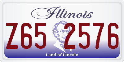 IL license plate Z652576