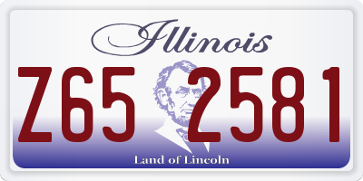 IL license plate Z652581