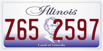 IL license plate Z652597
