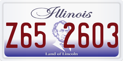 IL license plate Z652603