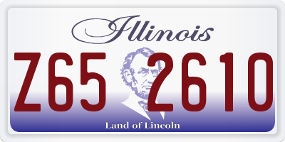 IL license plate Z652610