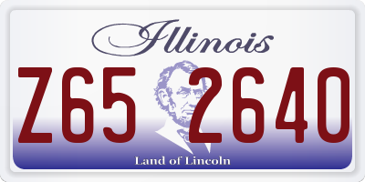 IL license plate Z652640