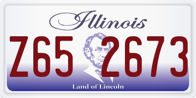 IL license plate Z652673