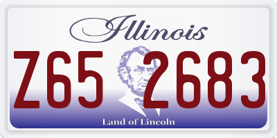IL license plate Z652683