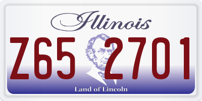 IL license plate Z652701