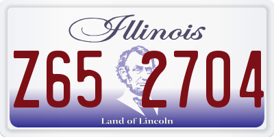 IL license plate Z652704