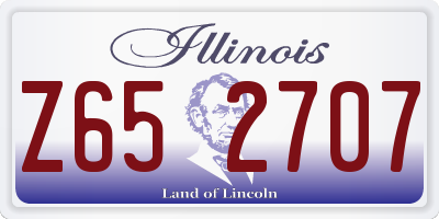 IL license plate Z652707
