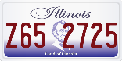 IL license plate Z652725